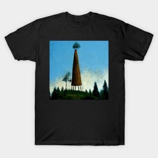 tower tumbling through the trees T-Shirt